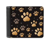 YHEGBFD Portafoglio sottile da uomo, con stampa di zampa di cane, portafoglio per carte, portafogli bifold, portafogli con tasca frontale da uomo, stile, taglia unica, moderno