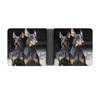 YHEGBFD Portafoglio sottile da uomo, con stampa Doberman, portafoglio per carte, portafogli da uomo, portafogli con tasca frontale da uomo, stile, taglia unica, moderno