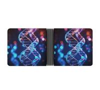 YHEGBFD Portafoglio sottile da uomo, DNA Genetic Helix Print Portafoglio da uomo, portafoglio per carte, portafogli bifold da uomo, stile unico, moderno