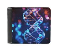 YHEGBFD Portafoglio sottile da uomo, DNA Genetic Helix Print Portafoglio da uomo, portafoglio per carte, portafogli bifold, portafogli con tasca frontale da uomo, stile, taglia unica, moderno