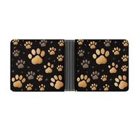 YHEGBFD Portafoglio sottile da uomo, stampa di zampa di cane, portafoglio da uomo, portafoglio per carte, portafogli da uomo, portafogli con tasca frontale da uomo, stile, taglia unica, moderno