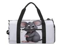 YHEGBFD Sacca da palestra grigia con topi grigi, per donne e uomini, zaino da palestra con scomparto per scarpe riutilizzabile, mini borsa da palestra, grigio ratto, taglia unica, topo grigio, taglia
