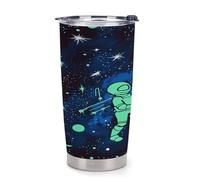 YHEGBFD Tazza da caffè da viaggio, Glow in The Dark Print Car Cup,tazza di caffè, tazze da caffè a prova di fuoriuscite, tazze da caffè in plastica con coperchi