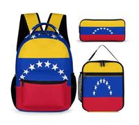 YHEGBFD Zaino tascabile, bandiera del Venezuela stampa Cross Body Lunch Bag Set, casual Daypacks, 3 pz zaino set