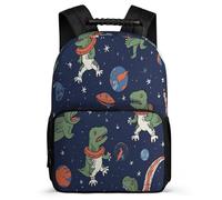 YHEGBFD Zaino, zaino con stampa di razzo astronauta con dinosauri, zaino alla moda, zaino leggero per uomo e donna, spiaggia, escursionismo, campeggio