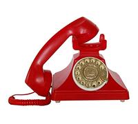 YHEIANJ Telefono Fisso retrò con quadrante rotativo, Vecchio Stile, con Classica suoneria in Metallo, Telefono con Filo, Altoparlante e Funzione di Ripetizione della Chiamata per