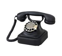 YHEIANJ Telefono retrò, Telefono a Disco Rotante, Vecchio Stile, con Campanello in Metallo, Funzione Telefono con Filo per casa e Arredamento, Classico Nero