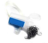 Yhenlovtt 10-50 ami da pesca pre-legati con lenza per pesca alla carpa, ami da pesca in acciaio ad alto tenore di carbonio con design del corpo appiattito per medie e grandi F (20#)