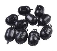 Yhenlovtt 10 mangiatoie per esche da pesca, con struttura in plastica resistente e design a rete fine, per pesca d'acqua dolce e salata (bianco)