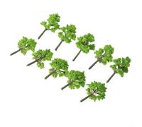 Yhenlovtt 10 pezzi 4 cm HO Scale Alberi in plastica verde scenario accessori per miniatura ferroviario diorama paesaggio layout modello making