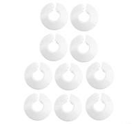 Yhenlovtt 10 rosette rotonde in rame bianco per tubi di riscaldamento del radiatore, estremità del manicotto isolante in PP da 17 mm, da installare su spazi antiestetici (10 pezzi, bianco)