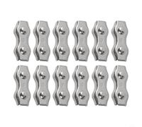 Yhenlovtt 12 connettori M5 per cavi elettrici resistenti alle intemperie, connettori per recinzioni in acciaio zincato per corde da 5 mm o più piccole, filo robusto per