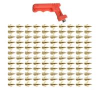 Yhenlovtt 120 punte in acciaio da 6,35 mm per scarpe da corsa con chiave argento e oro, opzioni per Track and Field Plus Cross Country (ORO, 120 pezzi)