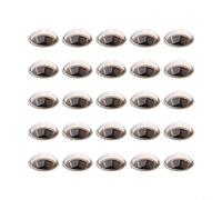 Yhenlovtt 300 esche 3D e occhi per la costruzione di mosche, esche da pesca opt, serpente rosso, pupilla morbida, modellata, kit artigianale con oro argento olografico (argento, 3 mm)