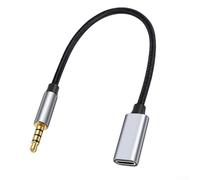 Yhenlovtt Adattatore audio AUX da 3,5 mm a USB-C, nucleo in rame zincato di alta qualità, cavo a rete, contatti placcati oro, compatibile con dispositivi USB-C (2 metri)