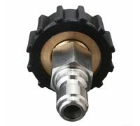 Yhenlovtt Adattatore per idropulitrice ad alta pressione con attacco rapido da 1/4 in 3/8" maschio a M22 14-15 mm femmina, per macchine per la pulizia dei metalli, parti di ricambio (3/8 QD maschio a