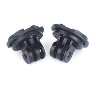 Yhenlovtt Adattatore per montaggio computer per bicicletta in lega di alluminio, per Garmin Action Camera reversibile a 3 rebbi, staffa per luce da incasso, per cabina di guida da ciclismo, nero (A)