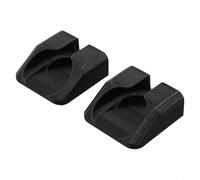 Yhenlovtt Adattatori per pedali senza clip per pedali - Converti per pedali piatti neri doppi con antiscivolo 60 x 60 x 23. Bordi e centro smerigliato seghettato piattaforma in plastica da 5 mm (nero)