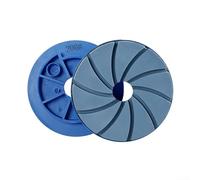 Yhenlovtt Blocco a lumaca da 125 mm per mola per levigatura di bordi, cuscinetti per lucidatura per cemento, marmo, granito, disco abrasivo in resina da 125 mm, con smussatura per bordi, usi, grana 50