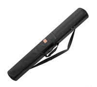 Yhenlovtt Borsa per canna da pesca in tela con grande capacità e tasche laterali, custodia impermeabile da 1,4 m, resistente all'usura, per ombrelli da pesca, Ta(Nero)