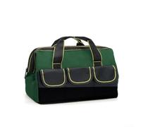 Yhenlovtt Borsa portautensili resistente, 40,6 cm, in tela resistente alle intemperie, con design a più scomparti, tracolla regolabile per utensili elettrici e per la lavorazione del legno (A)