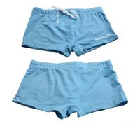 Yhenlovtt Boxer da uomo in tessuto elasticizzato in nylon spandex per spiaggia, piscina, nuoto, traspirante e vestibilità comoda (azzurro)