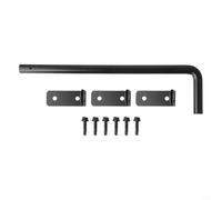 Yhenlovtt Bullone per canna da cancello resistente per recinzione in legno, metallo, ferro, vinile, nero, antiruggine, meccanismo di bloccaggio sicuro per doppie porte da giardino, set con 30,5 cm