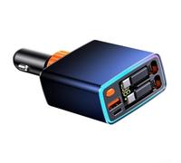Yhenlovtt Caricatore USB per auto a 4 porte con cavo retrattile caricabatterie rapido per auto per la maggior parte delle auto modello DC per 1224 V con ricarica Starlight Ab (blu)