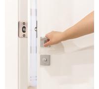 Yhenlovtt Chiusura a sfera a molla in acciaio inox per ante di armadi in legno, con perline invisibili regolabili e facile installazione a vite (nero)