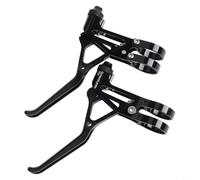 Yhenlovtt Coppia di maniglie per freno ultraleggere, in lega di alluminio per macchine CNC, set per pieghevole per bici o strada per bici, 22,2 mm di diametro (nero)