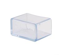 Yhenlovtt Coprigambe in PVC trasparente per sedie, forma rettangolare, protezione per pavimenti di mobili, in silicone, 12 pezzi (25 x 38 mm)