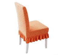 Yhenlovtt Coprisedia elasticizzato in velluto jacquard per tutte le stagioni con fascia elastica per una vestibilità sicura e protezione da polvere e graffi (arancione)