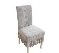 Yhenlovtt Coprisedia elasticizzato in velluto jacquard per tutte le stagioni con fascia elastica per una vestibilità sicura e protezione da polvere e graffi (grigio chiaro)