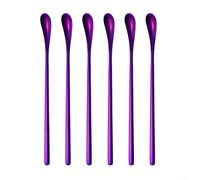 Yhenlovtt Cucchiaio in acciaio inox 304 per cera melti, sapone e candele Crafti - 19,3 cm DIY Stirri Rod wi confortevole ip, per un facile Crivello (viola)