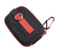 Yhenlovtt Custodia per telemetro per accessori Compat EVA impermeabile Loop per moschettone custodia con cintura Oxford e chiusura magnetica (rosso)