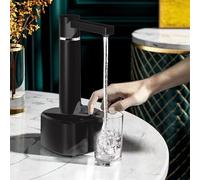 Yhenlovtt Distributore d'acqua USB per casa e ufficio, volume regolabile a 3 marce, erogazione calda e fredda, struttura in ABS, si adatta alla maggior parte delle brocche d'acqua da 3-5 galloni (nero