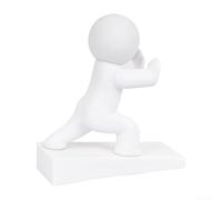 Yhenlovtt Fermaporta decorativo con utilizzo per protezione del pavimento carino per prevenire la base composizione morbida antiscivolo per porta di casa più danni al pavimento 92 x 1 x 36 (bianco)