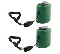 Yhenlovtt Generatore a manovella USB per telefoni cellulari, banco dinamo manuale per ricarica da viaggio all'aperto, uscita 5,5 V, verde, 2 pezzi