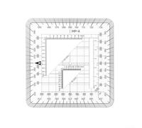 Yhenlovtt Goniometro per la navigazione mappa, 10 x 10 cm, righello con griglia e goniometro per mappe topografiche, rilevamento del territorio, esplorazione all'aperto (confezione da 1)
