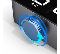 Yhenlovtt Grande LCD digitale per allarme - Timer con retro multitasking base da tavolo e cucina aula doppia magnetica cucina timer programmabile 199 minuti