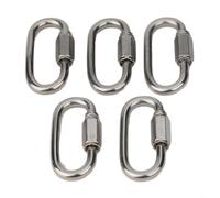 Yhenlovtt Guinzaglio per cani Campeggio Anelli di Collegamento per Arrampicata e Scopo Esterno Dshape Acciaio Quick Link Connettore 304 Acciaio Inox per Hardware (M5)