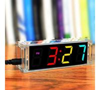 Yhenlovtt Innovativo kit di montaggio per orologio elettronico fai da te, perfetto per insegnare agli studenti i circuiti e il cronometraggio (blu)