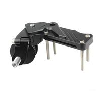 Yhenlovtt Kit di regolazione tendicatena per moto, guida per catena antiscivolo in lega di alluminio con design a molla, compatibile (nero)