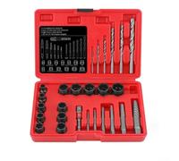 Yhenlovtt Kit estrattore bulloni 26 pezzi con adattatore esagonale per estrarre bulloni rotti, viti spogliate, dadi e elementi di fissaggio arrugginiti, utensili in acciaio legato trattato