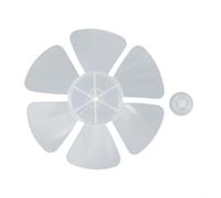 Yhenlovtt Lama di ricambio per ventola elettrica da 25,4 cm, in plastica PP, design a 6 pale per basso rumore e alta resistenza, compatibile con supporti domestici o tavolo (bianco trasparente)