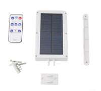 Yhenlovtt Lampada da parete solare impermeabile IP65 con 48 LED e sensore PIR, luce per portico attivata dal movimento per esterni per giardini e patii - 800lm, pannello solare a doppio angolo, 3