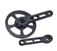 Yhenlovtt Lega di alluminio Per Bike Guarnitura 46T Corona 120mm Crank Square Hole per Belt-Drive Bambini Per Bicicletta con Piastra di Protezione