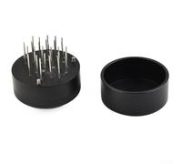 Yhenlovtt Lev - Dispositivo di pressatura per caffè, 58 mm, 53 mm, con aghi in acciaio inox Lev, per distributore uniforme e profondità modificabile, 19 pin (58 mm)