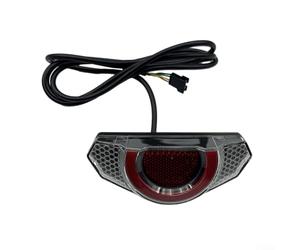 Yhenlovtt Luce elettrica a LED antiurto per avere biciclette 36 V e 48 V, impermeabile, compatibile con freno posteriore, indicatori di direzione, fanale posteriore (36)