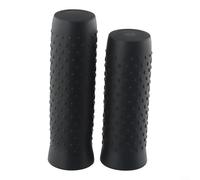 Yhenlovtt Manopole per manubrio in silicone granulare per scooter, antiscivolo, controllo elettrico, lungo/corto, in gomma morbida, per una consistenza confortevole (nero)